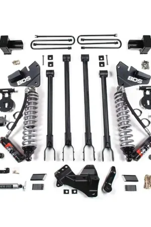 2017-2019 Ford F250-F350 Super Duty 4WD 4" 4-Link Coil-Over Performance Elite Lift Kit | Diesel Only - 1537FPE Crafted