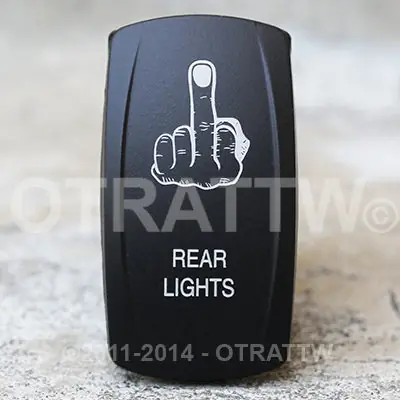 Switch, Rocker Rear Lights using middle finger graphic Original
