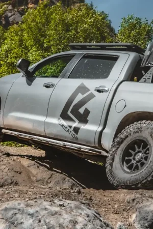 Limited Edition C4 Fabrication 14-21 2nd Gen Toyota Tundra Rock Sliders - 1400-2114-C4-DOM