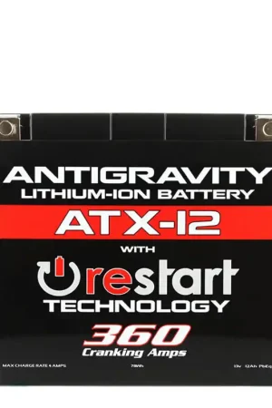 Antigravity YTX12 Lithium Battery w/Re-Start New Release