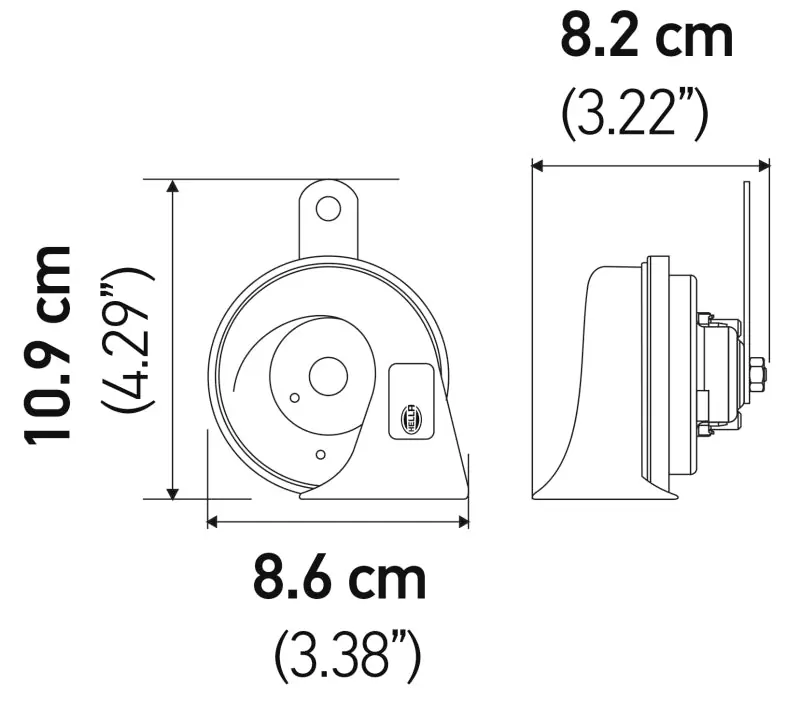 Hella 12V Twin Trumpet Horn Kit with Bracket - Toyota Buy Direct