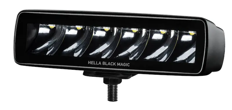 Luxury Hella Universal Black Magic 6 L.E.D. Mini Light Bar - Spot Beam