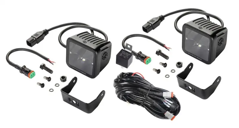 Order Now Hella Universal Black Magic 3.2in L.E.D. Cube Kit - Flood Beam (Long Range)