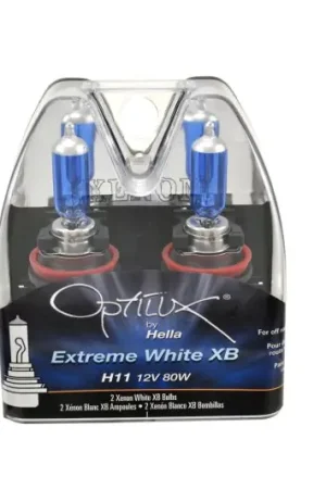 Hella Optilux XB Extreme Type H11 12V 80W Blue Bulbs - Pair Reduced Price