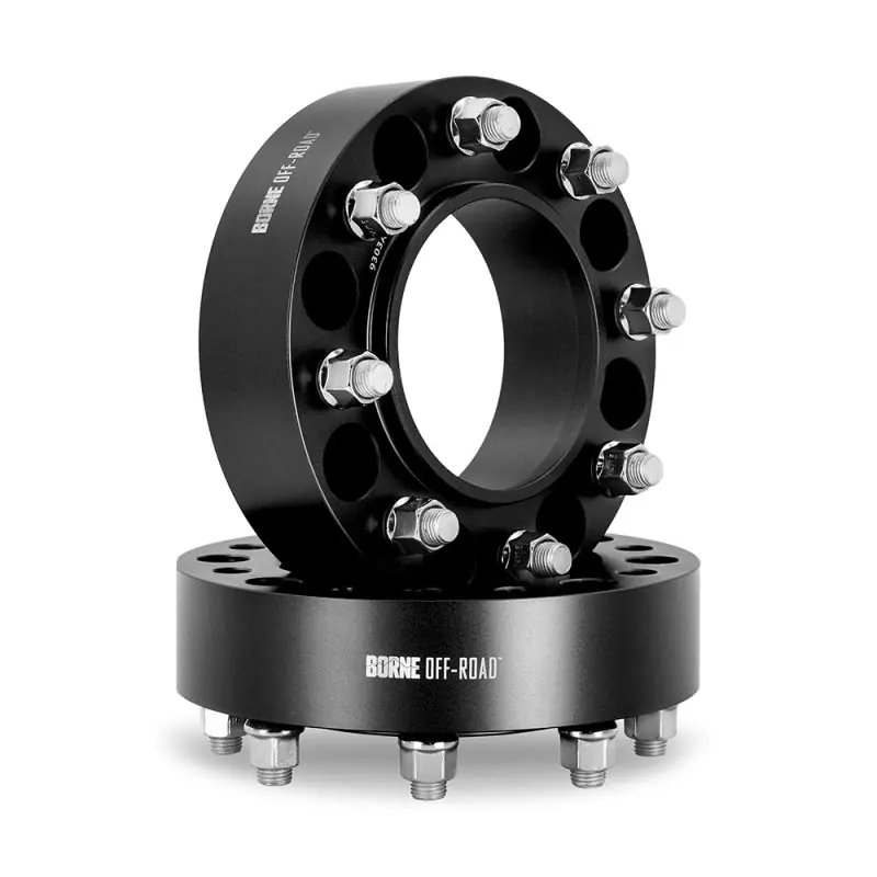 Weekend Sale Mishimoto Borne Off-Road Wheel Spacers - 6x139.7 - 93.1 - 50mm - M12 - Black