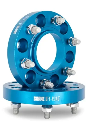 Time-Limited Mishimoto Borne Off-Road Wheel Spacers - 6x139.7 - 78.1 - 25mm - M14x1.5 - Blue