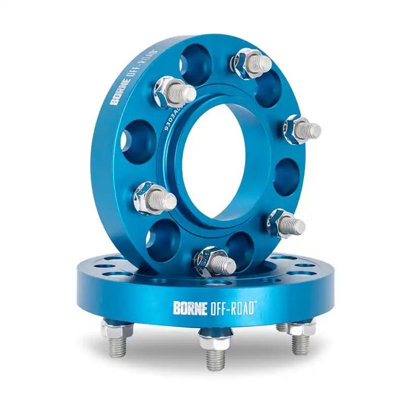 Time-Limited Mishimoto Borne Off-Road Wheel Spacers - 6x139.7 - 78.1 - 25mm - M14x1.5 - Blue