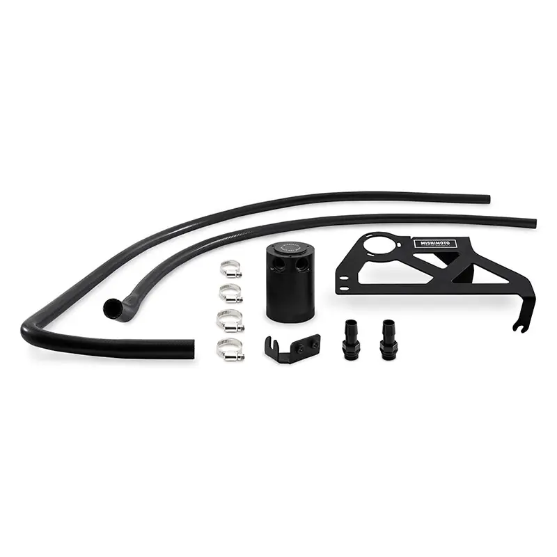 Worldwide Shipping Mishimoto 12-18 Jeep Wrangler JK Baffled Oil Catch Can Kit - Black