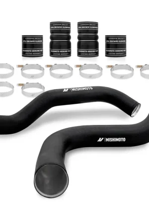 Warranty Included Mishimoto 99-03 Ford 7.3L Powerstroke PSD Intercooler Pipe/Boot Kit - Wrinkle Black