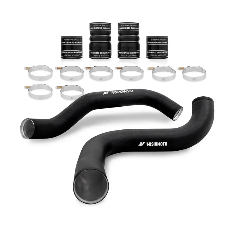 Warranty Included Mishimoto 99-03 Ford 7.3L Powerstroke PSD Intercooler Pipe/Boot Kit - Wrinkle Black