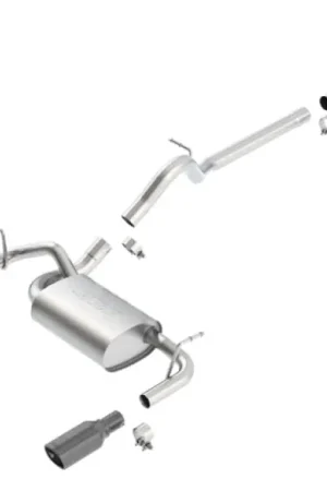 Borla 12-16 Jeep Wrangler 3.6L AT/MT 4DR 4WD S SQ RL AC SR 2.5in 2in TIP 3.5inx3.28in Black Chrome Direct From Factory