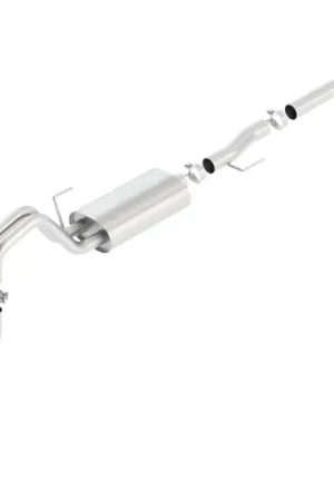 Borla 15-17 Ford F-150 2.7/3.5L V6 / 5.0 V8 2/4WD Black Chrome Angle-Cut Side Exit Catback Exhaust Hassle-Free Returns