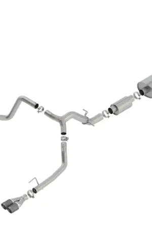 Borla 19 Chevrolet Silverado/GMC Sierra 1500 6.2L SS (S-Type) Catback Exhaust - Carbon Fiber Tips Professional Grade