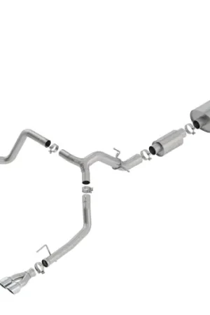 Borla 19 Chevrolet Silverado/GMC Sierra 1500 6.2L SS (S-Type) Catback Exhaust - Square Chrome Tips Secure Checkout