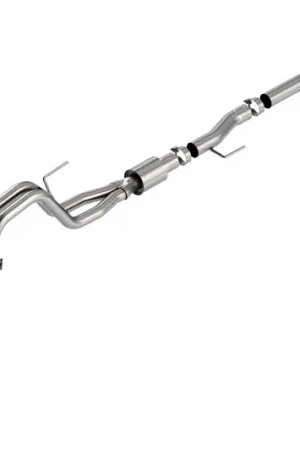 Place Order Borla F-150 2021 5.0L 4dr CC SB EC STB Lariat/KR/Pltm/LTD 3/2.25 DSE Cat-Back S-Type Black CHR Tips