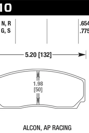 Bargain Hawk HPS 5.0 AP Racing w/ 0.654 Thickness Performance Street Brake Pads
