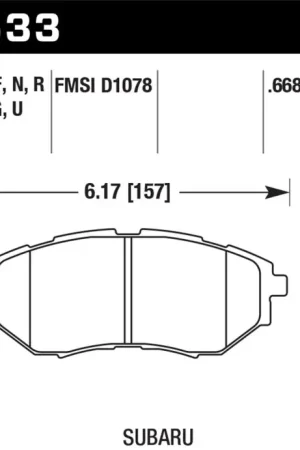 Cheap Hawk 2006-2007 Subaru B9 Tribeca Limited HPS 5.0 Front Brake Pads
