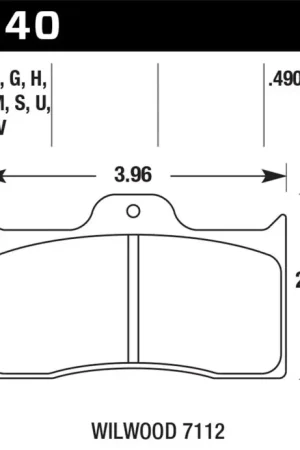 Warranty Included Hawk Wilwood DTC-30 Brake Pads