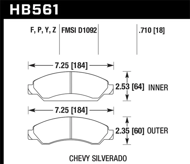 Hawk 07-08 Escalade 6.2 / 07-08 Avalanche Super Duty Front Brake Pads Hassle-Free Returns