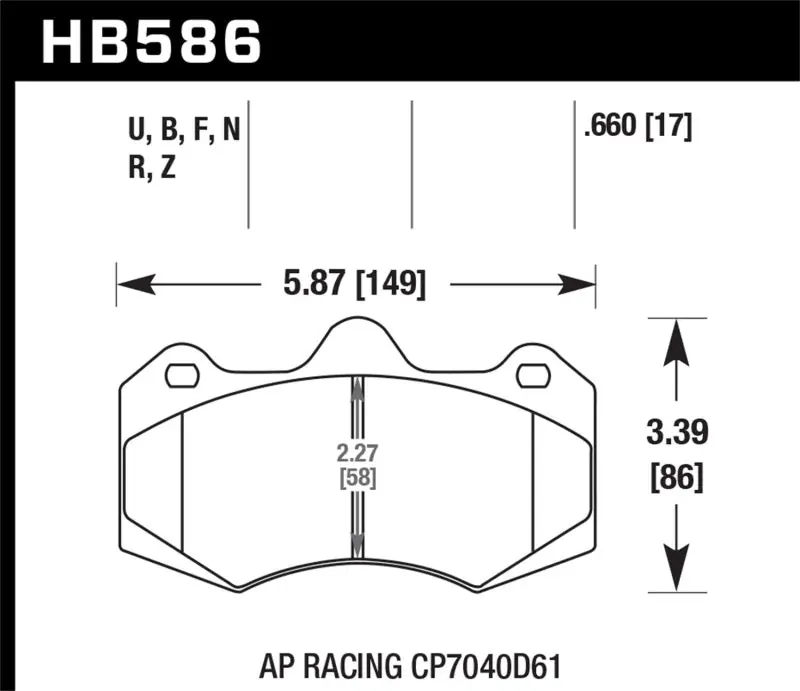 Instant Buy Hawk AP Racing CP7040 Performance Ceramic Street Brake Pads