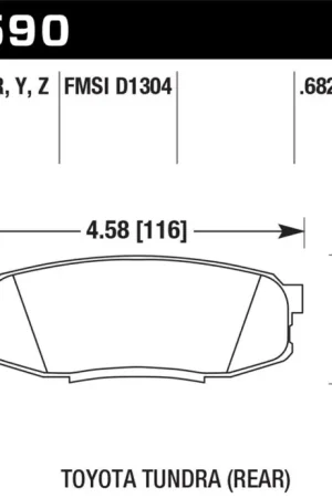 While Supplies Last Hawk 08-10 Toyota Land Cruiser / 07-10 Tundra Super Duty Street Rear Brake Pads