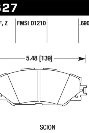Buy Online Hawk 06-16 Toyota RAV4 HPS 5.0 Front Brake Pads