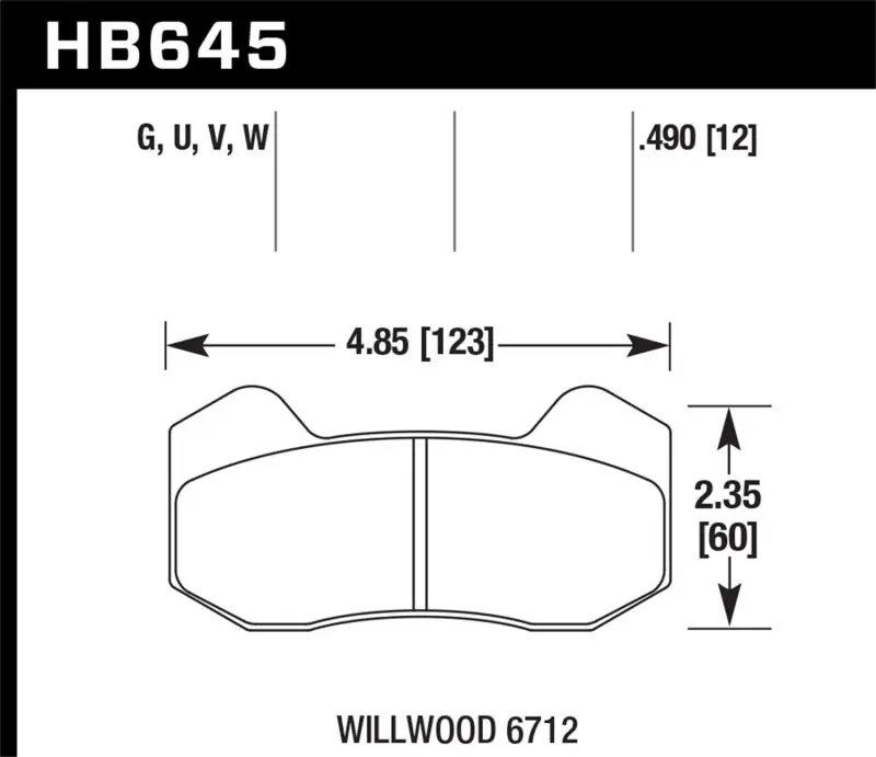 Deal Hawk Wilwood Type 6712 DTC-30 Brake Pads