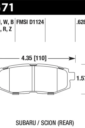 Shop Now Hawk 11+ Subaru Legacy GT Performance Ceramic Rear Street Brake Pads