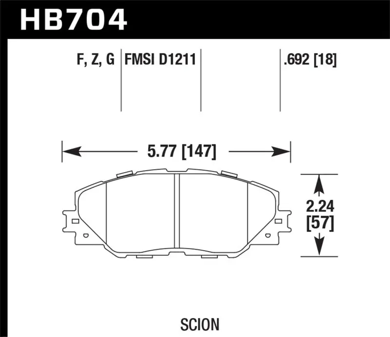 Direct From Manufacturer Hawk 06-16 Toyota RAV4 HPS 5.0 Front Brake Pads