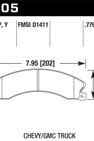 Professional Grade Hawk Chevy/GMC Express/Silverado/Savana/Sierra 15/25/35/4500 SuperDuty Rear Street Brake Pads
