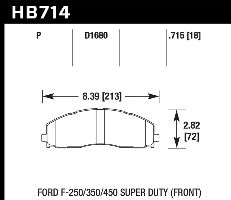 Direct From Manufacturer Hawk 2015 Ford F-250/350/450 Super Duty Front Brake Pads