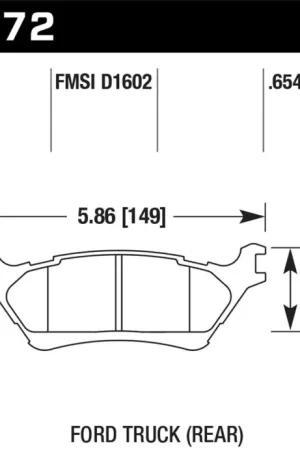 Top Pick Hawk 12-16 Ford F-150 Performance Ceramic Street Rear Brake Pads