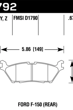 While Supplies Last Hawk 15 Ford F-150 LTS Street Rear Brake Pads