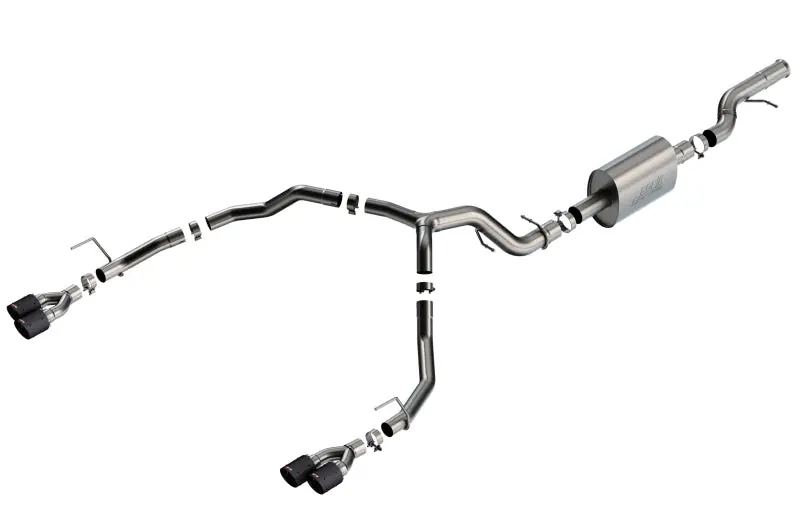 Borla 21-22 Chevrolet Tahoe 6.2L V8 2/4WD 4DR T-304 SS S-Type Cat-Back Exhaust w/ Carbon Fiber Tips Original