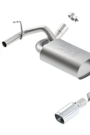Borla 12-14 Jeep Wrangler JK 2Dr & 4Dr Rear Section ATAK Single Square Rolled Angle-Cut Exit Exhaust New Arrival