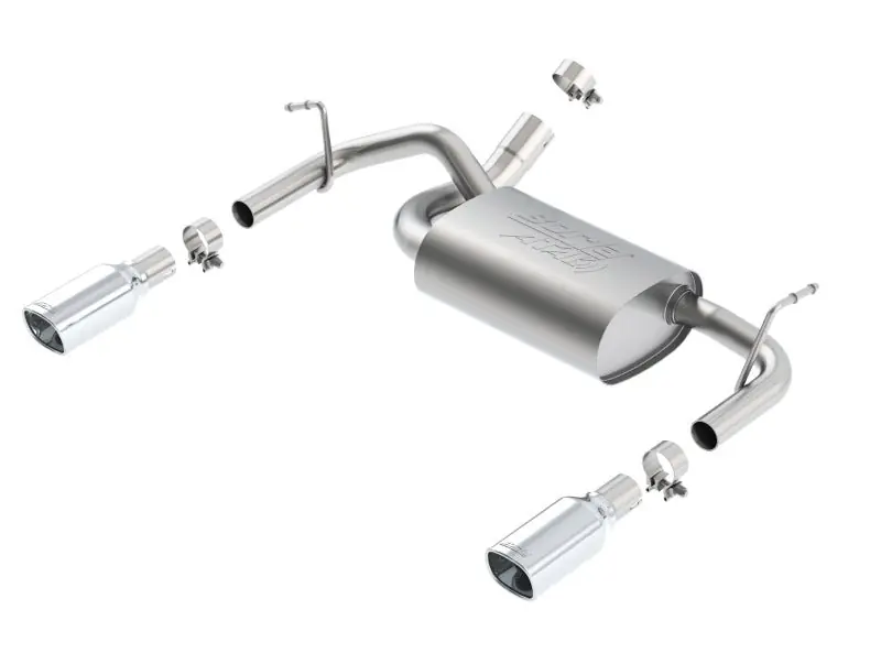 Borla 12-14 Jeep Wrangler JK 2Dr & 4Dr Rear Section ATAK Single Square Rolled Angle-Cut Exit Exhaust New Arrival