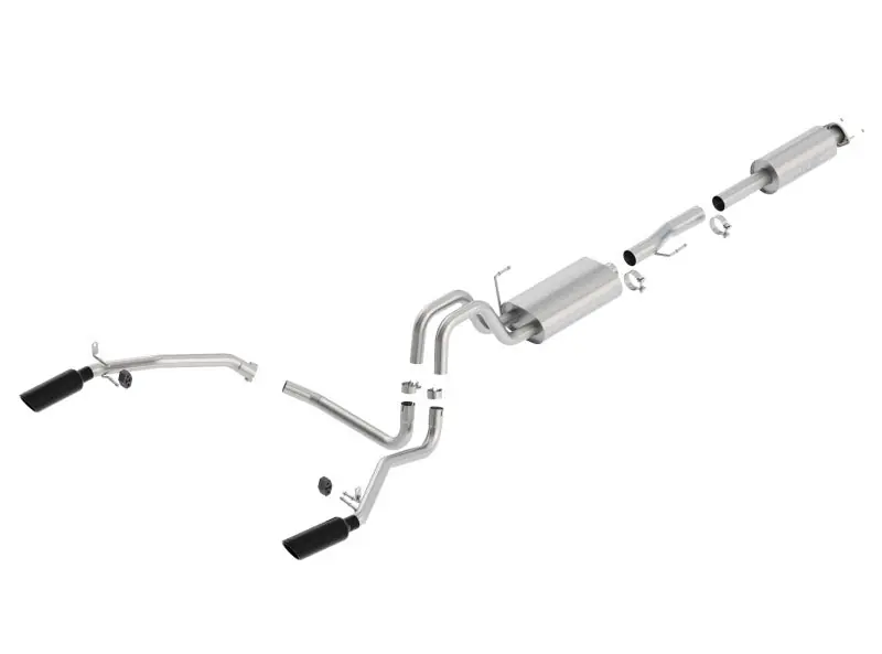 Grab Now Borla 11-14 Ford F-150 5.0L Stainless Steel S-Type Catback Exhaust - 4in Tips Single Split Rear Exit