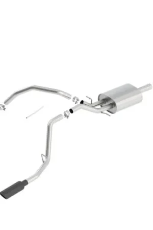 Same Day Shipping Borla 14 Silv/Sierra 1500 C/B Touring Exh/2.75in in Muffler 2.25inout 4inTIp SS Rear Exit-Blk Chrome