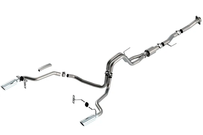 Hot Picks Borla F-150 2021 5.0L 2dr RC SB (122.8 WB) XL/XLT 3/2.25 SRE Cat-Back ATAK Chrome Tips
