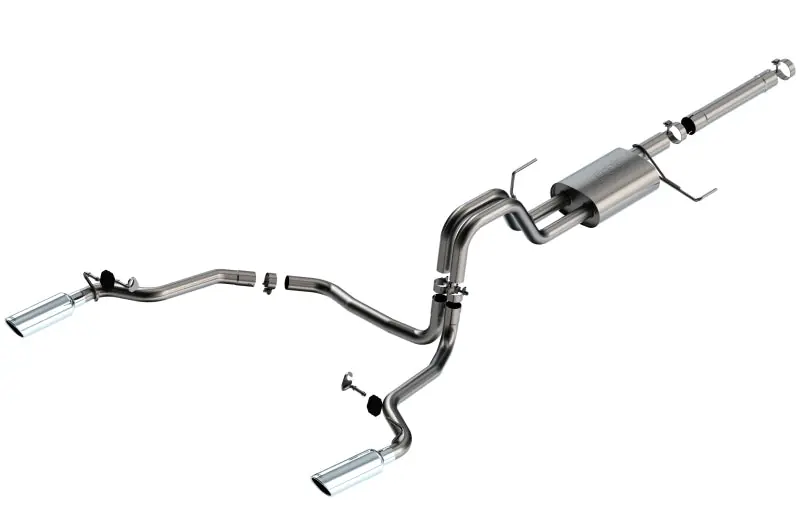Borla 21-22 Ford F-150 Powerboost 3.5L V6 2WD & 4WD 4DR 3in, 2.25in S-TYPE Catback w/ Chrome Tip Fast Shipping