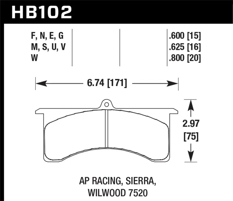 Hawk Stoptech AP Racing 6 DTC-30 Race Brake Pads Special Offer