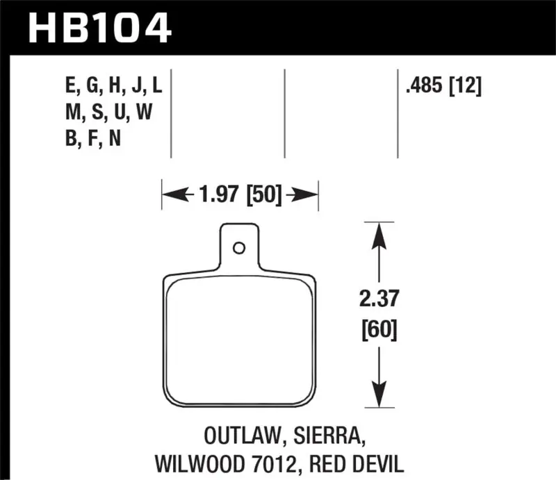 Hawk Sierra/Outlaw/Wilwood Blue 9012 Race Brake Pads Special Discount