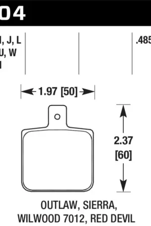 Best Seller Hawk Wilwood DL Single Outlaw w/0.156in Center Hole DTC-30 Race Pads