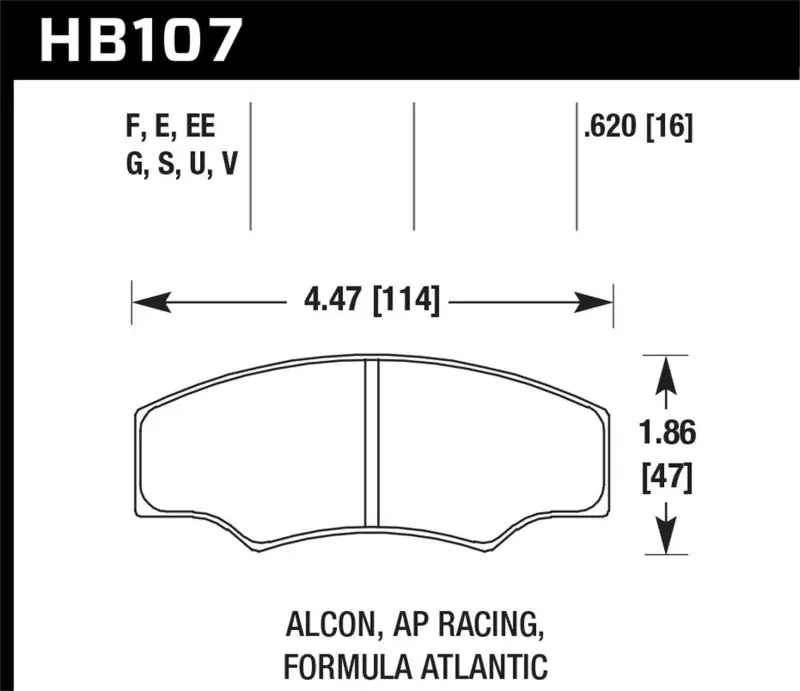 Hawk Alcon/AP Racing Motorsport Caliper ER-1 Brake Pad Set Express Delivery