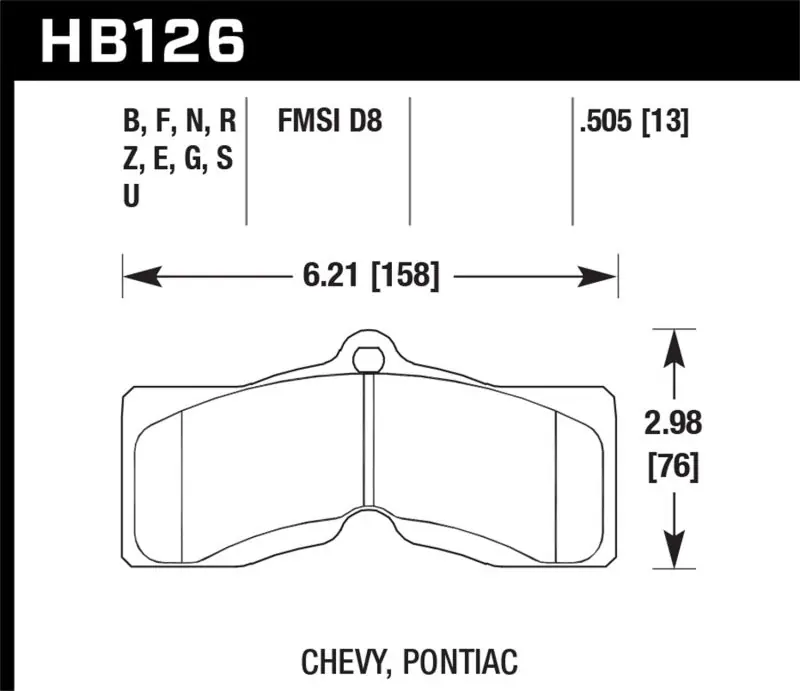 Hawk 65-73 Chevrolet Corvette Front ER-1 Brake Pads Hassle-Free Returns