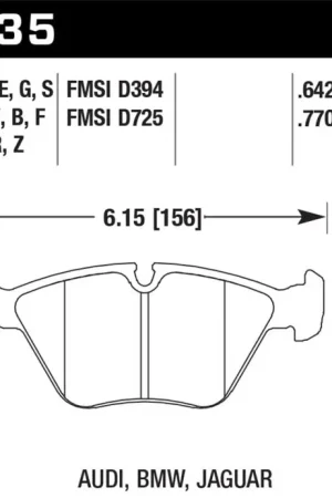 Cheap Hawk 89-90 Audi 100 Quattro 2.2L Base 1 Piston Caliper Front ER-1 Brake Pads