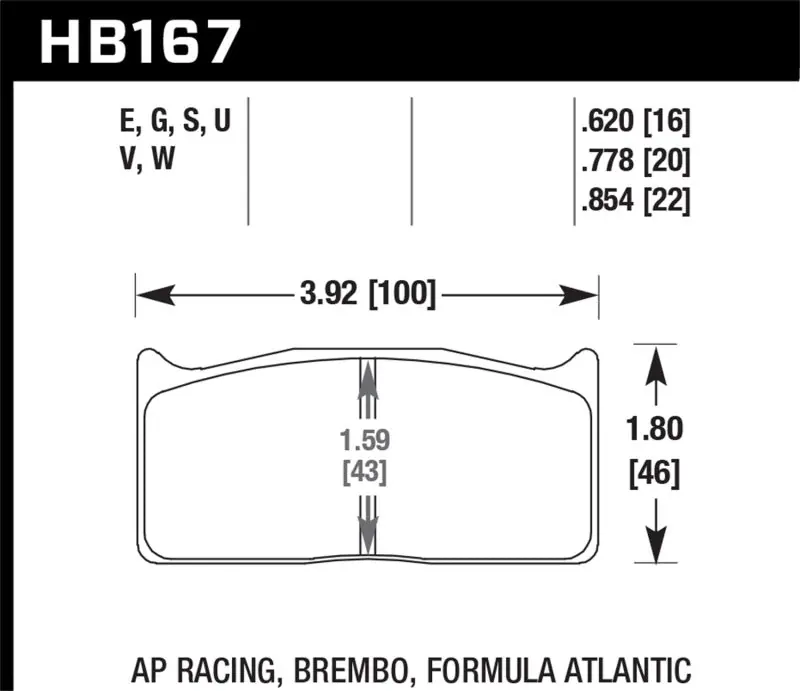 Hawk AP Racing DTC-60 Race Brake Pads Next Day Delivery