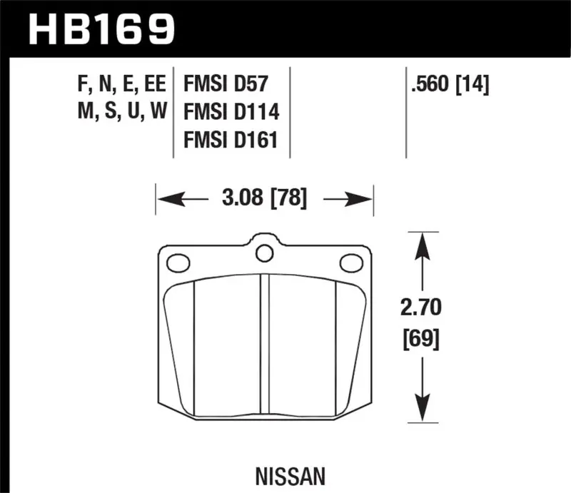 Hawk 1987 Mitsubishi Precis Front ER-1 Brake Pads Limited Time
