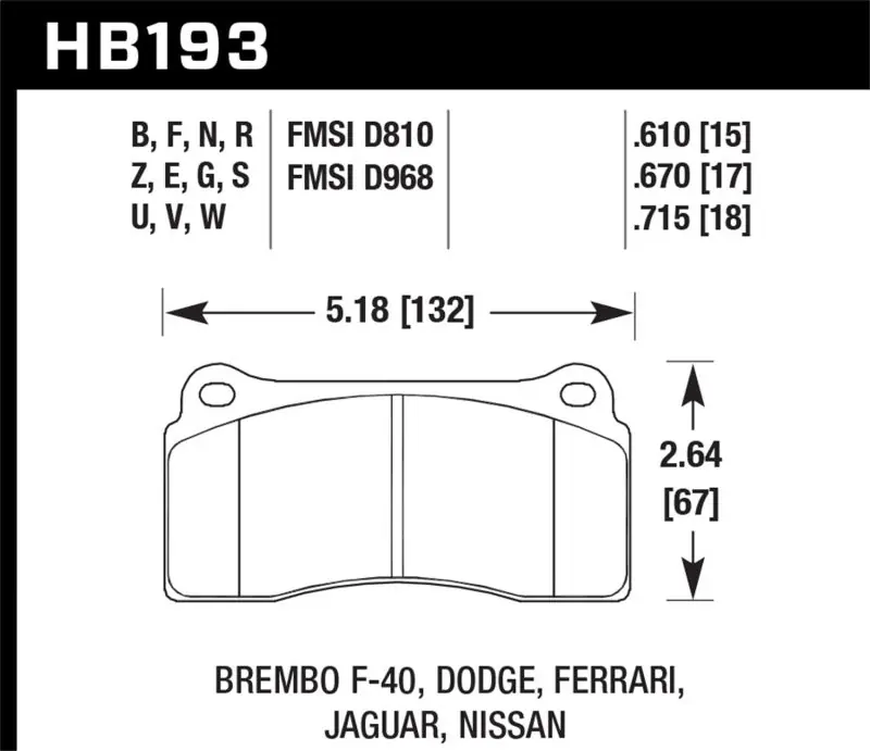 Bulk Order Hawk 19-20 BMW M2 Competition Rear ER-1 Brake Pads