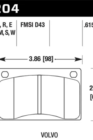 Buy Online Hawk 90-93 Volvo 240 2.3L Base Front ER-1 Brake Pads